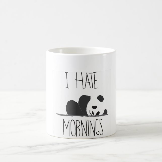 i hate morning panda mug (Center)