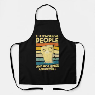 I Hate Morning People Cat Cats Apron