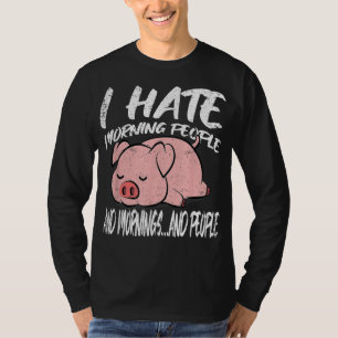 I Hate Morning People Lazy Animal T-Shirt