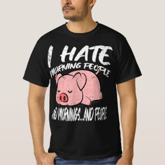 I Hate Morning People | Lazy Animal T-Shirt
