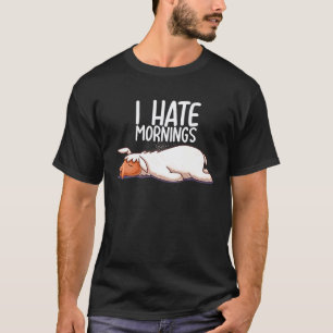 I Hate Mornings Sleeping Llama Sleep Nap Late Rise T-Shirt