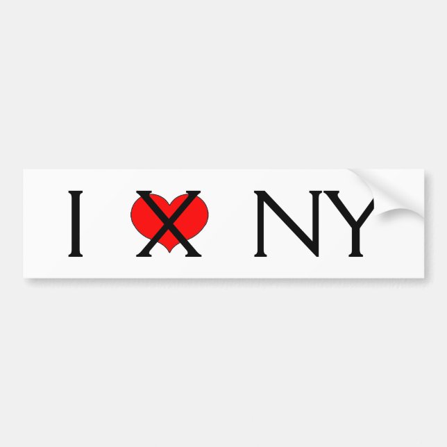 "I Hate NY" Bumper Sticker (Front)