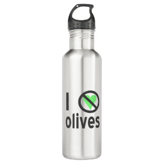 I Hate Olives I No Love Olives Black 710 Ml Water Bottle