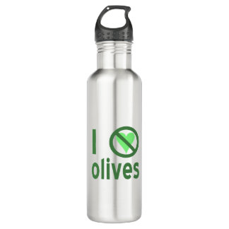 I Hate Olives I No Love Olives Green 710 Ml Water Bottle