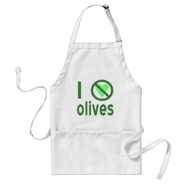 I Hate Olives No Love Green Standard Apron (Front)