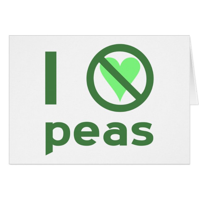 I Hate Peas Green Text (Front Horizontal)