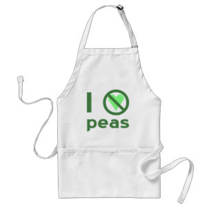 I Hate Peas Green Text Standard Apron
