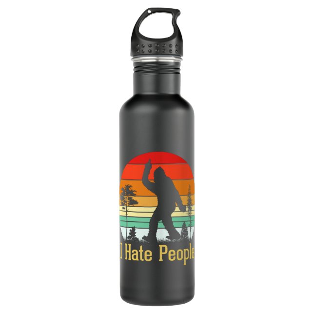 I Hate People | Bigfoot Retro 710 Ml Water Bottle (Front)