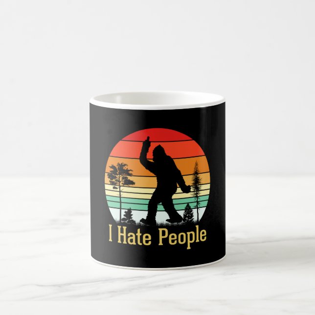 I Hate People | Bigfoot Retro Coffee Mug (Center)