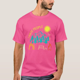 I hate people camping outdoors tent mountain 1 T-Shirt