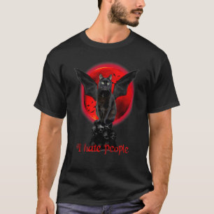 I Hate People Cat Halloween T-Shirt