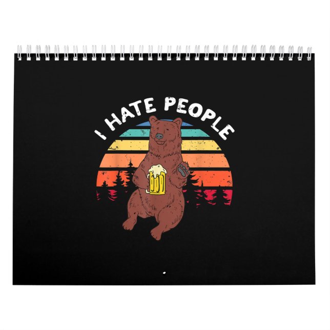 I Hate People - Funny Camping Trekking Outdoor Calendar (Cover)