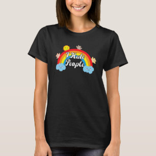 I Hate People Rainbow Sun Clouds Bears Cute T-Shirt
