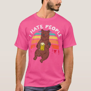 I Hate People - Trekking Camping Holiday Hiking Na T-Shirt