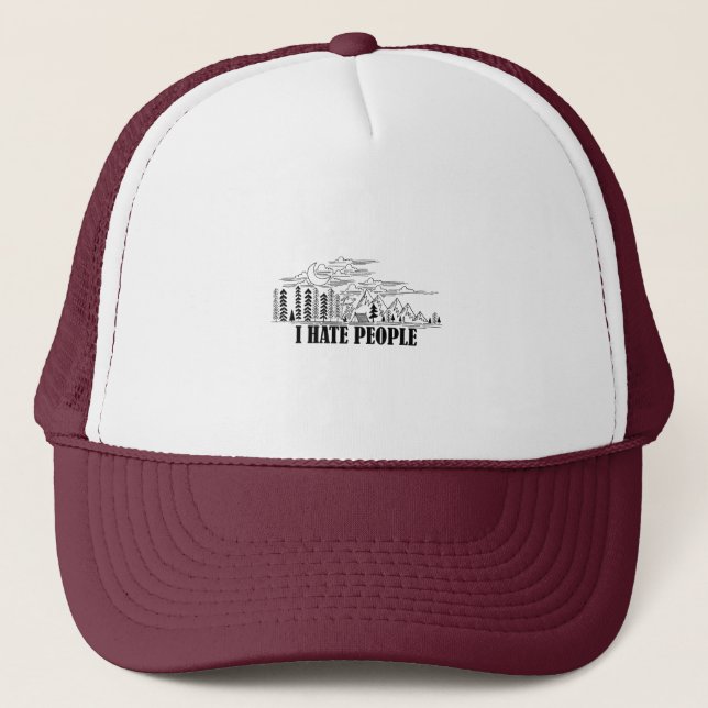 I Hate People Trucker Hat (Front)