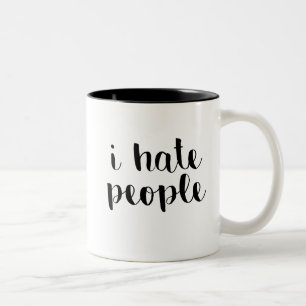 I Hate People Two-Tone Coffee Mug
