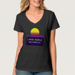 I hate people Vaporwave Aesthetic Aesthetic T-Shirt