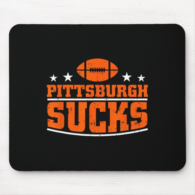 I Hate Pittsburgh Design Men Women Funny Pittsburg Mouse Mat (Front)