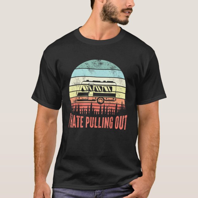 I Hate Pulling Out Retro Sunset  Dad T-Shirt (Front)
