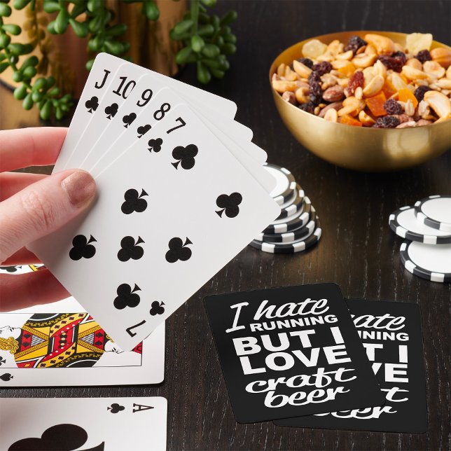 I Hate Running But I Love Craft Beer Playing Cards (Creator Uploaded)
