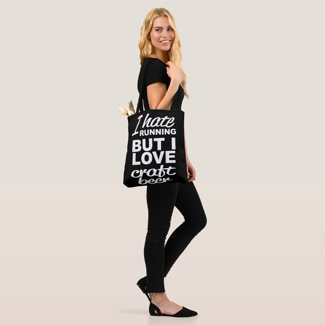 I Hate Running But I Love Craft Beer  Tote Bag (Creator Uploaded)
