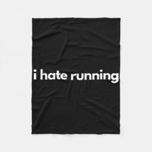 I Hate Running Funny Gym Pump Cover Fitness Humour Fleece Blanket