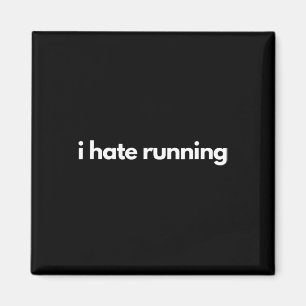 I Hate Running Funny Gym Pump Cover Fitness Humour Magnet