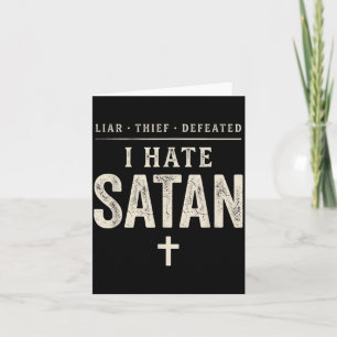 I Hate Satan Card