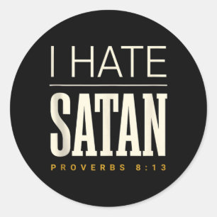 I Hate Satan Classic Round Sticker