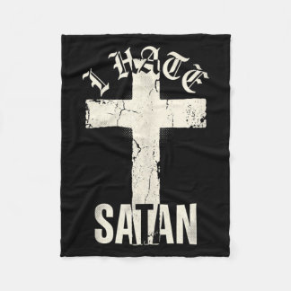 I Hate Satan Fleece Blanket
