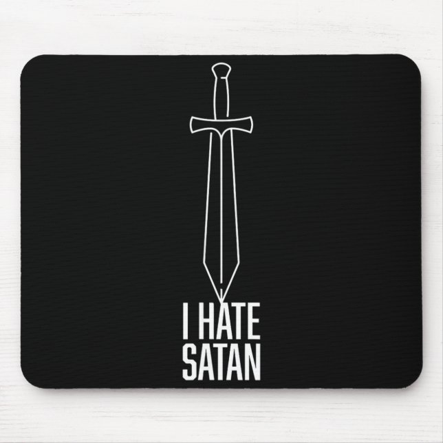 I Hate Satan Mouse Mat (Front)