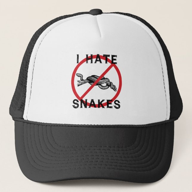 I Hate Snakes Trucker Hat (Front)