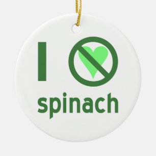 I Hate Spinach Ceramic Tree Decoration