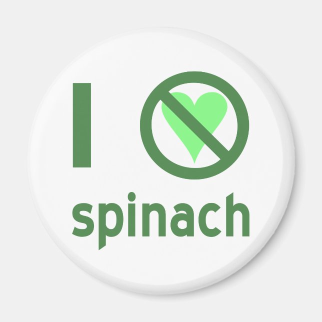 I Hate Spinach Magnet (Front)