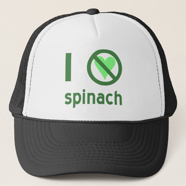 I Hate Spinach Trucker Hat (Front)