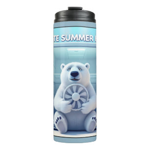I Hate Summer Heat - Cute Polar Bear In The Fridge Thermal Tumbler