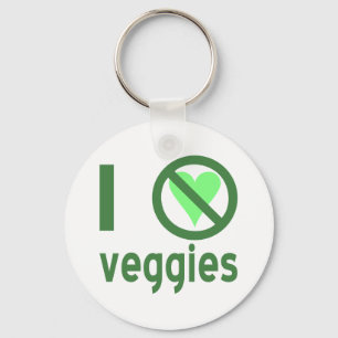 I Hate Veggies No Love Key Ring