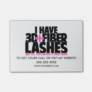 I have 3d + Fibre Lashes Post-it Notes