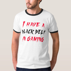 I Have a Black Belt in Gaming T-Shirt (Red)