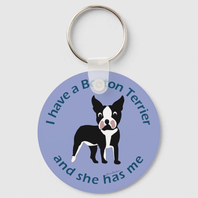 I have A Boston Terrier Key Ring (Front)