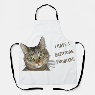 I have a cattitude problem! cute custom apron