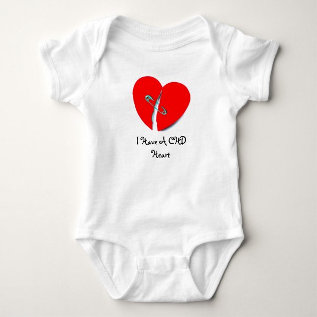 I Have A CHD Heart Baby Bodysuit (Front)