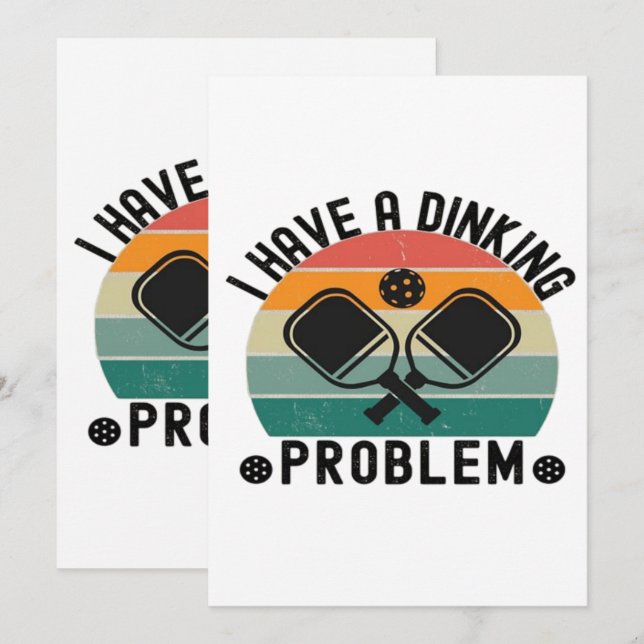 I Have A Dinking Problem  Thank You Card (Front/Back)