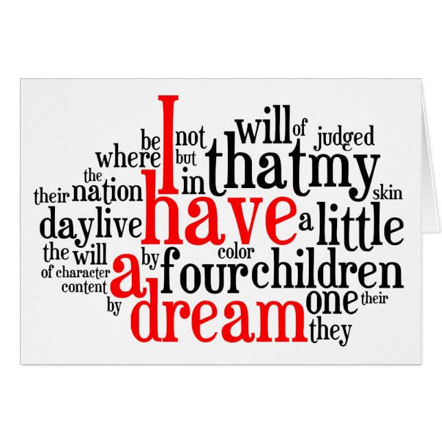I Have a Dream in Tagxedo (Front Horizontal)