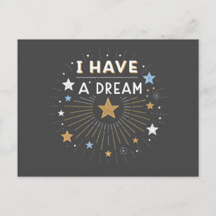 I Have a Dream Inspirational Starburst Art Postcard