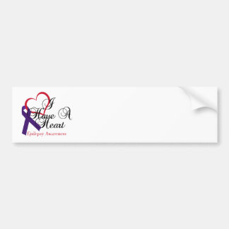 I Have A Heart Epilepsy Awareness Bumper Sticker