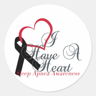 I Have A Heart For Sleep Apnoea Awareness Classic Round Sticker