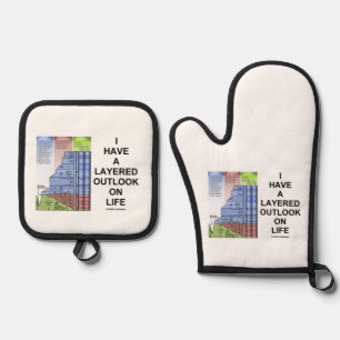 I Have A Layered Outlook On Life Grand Canyon Oven Mitt & Pot Holder Set