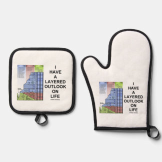 I Have A Layered Outlook On Life Grand Canyon Oven Mitt & Pot Holder Set
