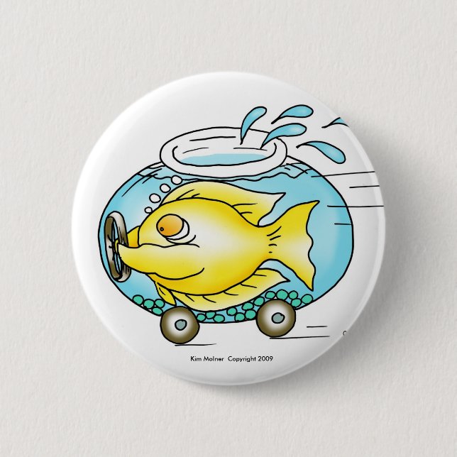 I have a need for speed! 6 cm round badge (Front)